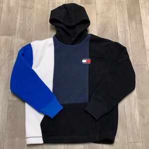 Mens Tommy Hilfiger Jeans Color Block‎ Sherpa Pullover Hoodie